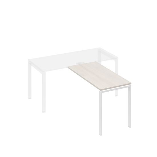 Брифинг-приставка каркас UNO дуб / металлокаркас белый