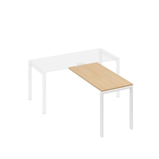 Брифинг-приставка каркас UNO натуральный дуб / металлокаркас белый