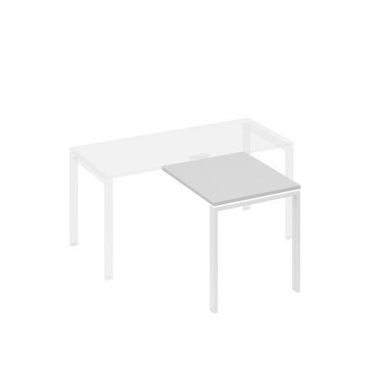 Брифинг-приставка каркас UNO металл серый / металлокаркас белый