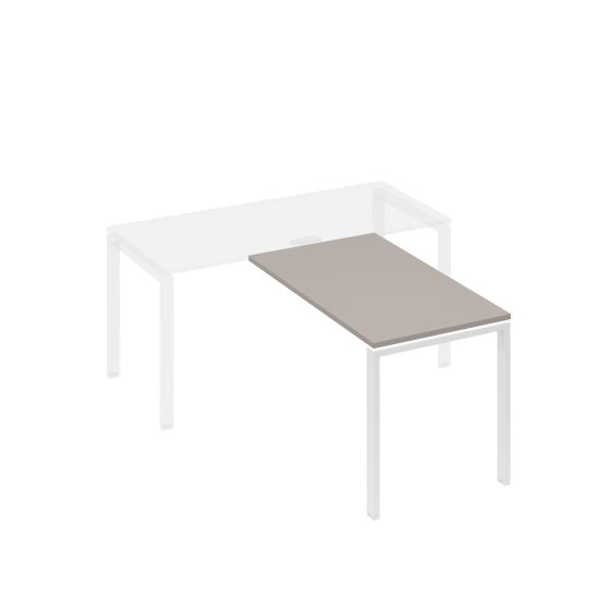 Брифинг-приставка на металлокаркасе UNO мокко премиум / металлокаркас белый