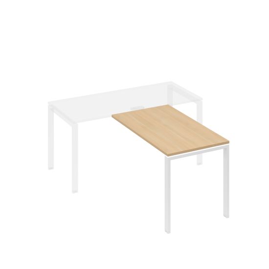 Брифинг-приставка на металлокаркасе UNO натуральный дуб / металлокаркас белый