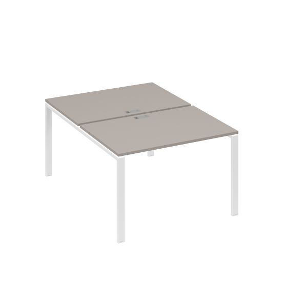 Станция рабочая 2х120 на металлокаркасе UNO мокко премиум / металлокаркас белый
