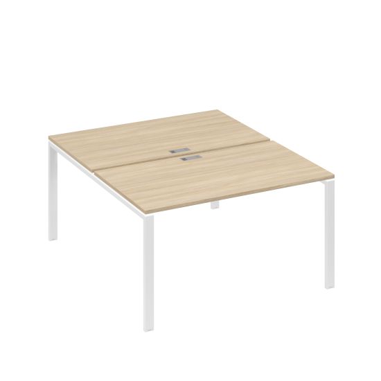 Станция рабочая на металлокаркасе UNO 2х140 дуб скандинавский / металлокаркас белый