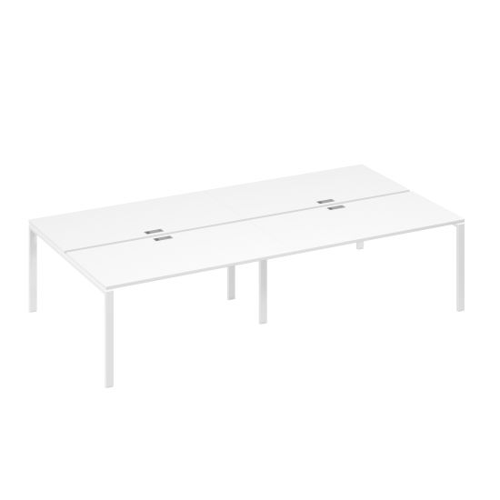 Станция рабочая на металлокаркасе UNO 4х160 белый премиум / металлокаркас белый