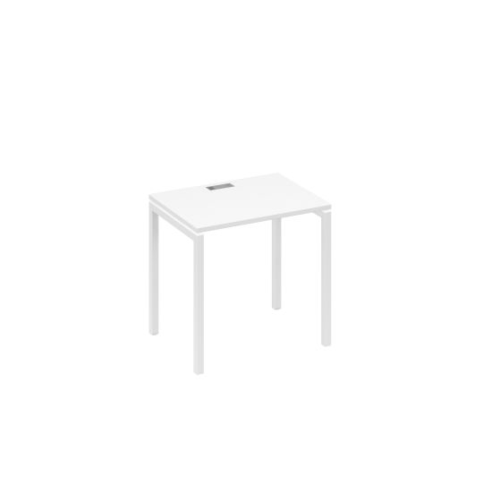 Стол письменный на металлокаркасе DUE белый премиум / металлокаркас белый