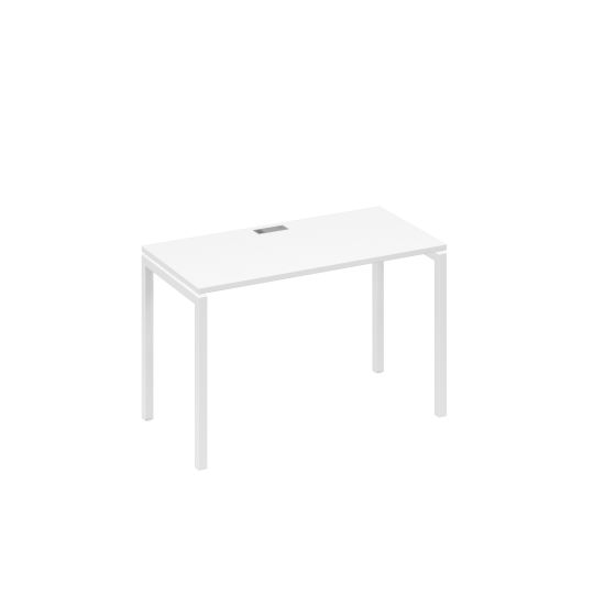 Стол письменный на металлокаркасе DUE белый премиум / металлокаркас белый
