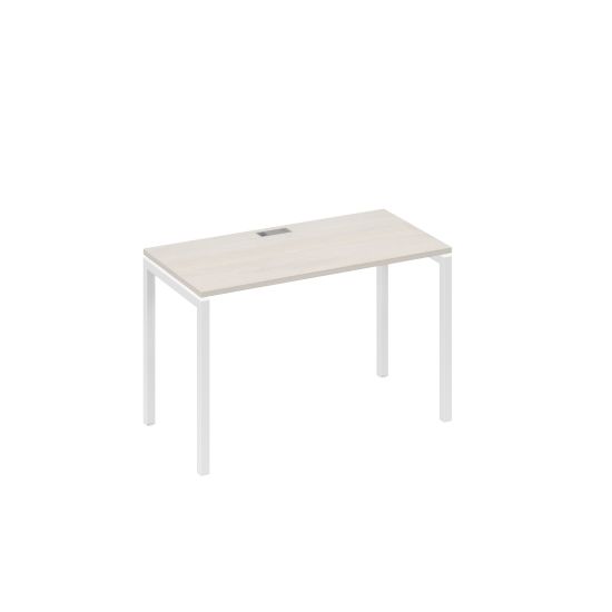 Стол письменный на металлокаркасе DUE дуб / металлокаркас белый