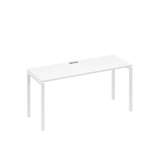 Стол письменный на металлокаркасе DUE белый премиум / металлокаркас белый