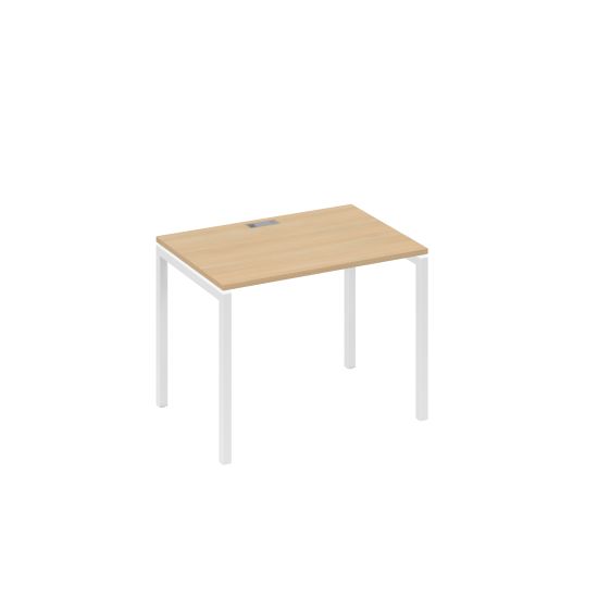 Стол письменный на металлокаркасе DUE натуральный дуб / металлокаркас белый