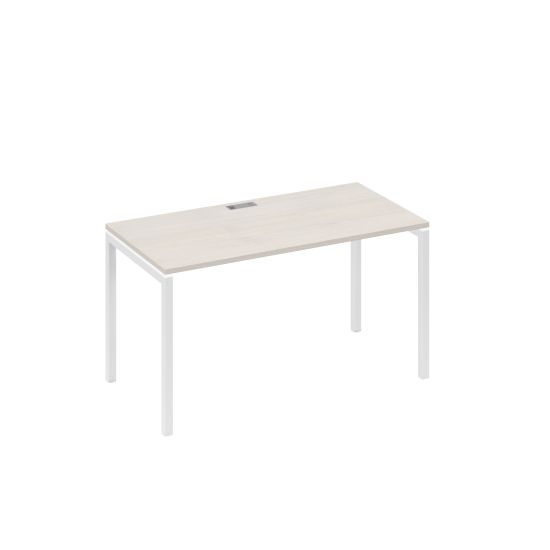 Стол 140x70 письменный на каркасе DUE дуб / металлокаркас белый