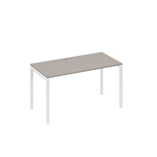 Стол 140x70 письменный на каркасе DUE мокко премиум / металлокаркас белый