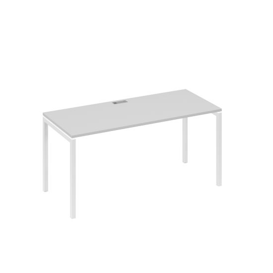 Стол письменный на металлокаркасе DUE серый / металлокаркас белый