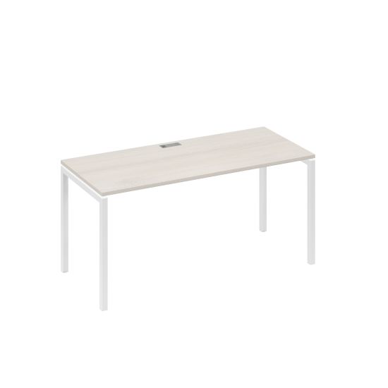 Стол письменный на металлокаркасе DUE дуб / металлокаркас белый