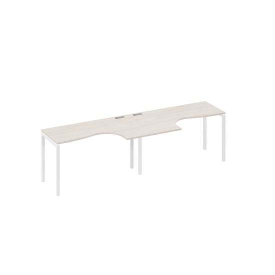 Рабочая станция Классика каркас DUE (2х140) дуб / металлокаркас белый