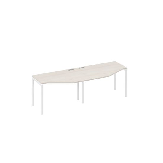 Рабочая станция DUE (2х120) столы эргономичные Техно дуб / металлокаркас белый
