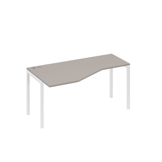 Стол эргономичный левый Технона металлокаркасе DUE мокко премиум / металлокаркас белый