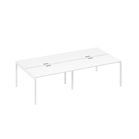 Станция рабочая на металлокаркасе DUE 4х140 белый премиум / металлокаркас белый