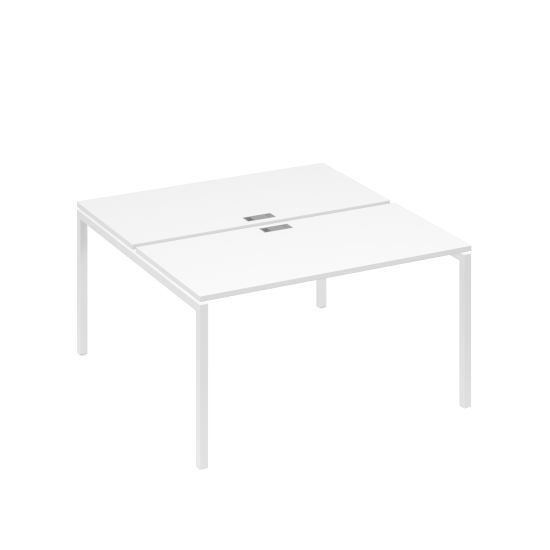 Рабочая станция опоры DUE 2х140 белый премиум / металлокаркас белый
