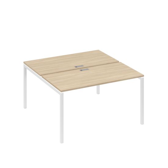 Рабочая станция опоры DUE 2х140 дуб скандинавский / металлокаркас белый