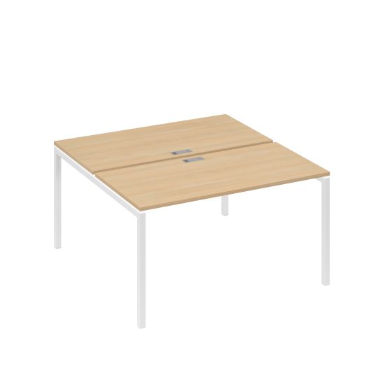 Рабочая станция опоры DUE 2х140 натуральный дуб / металлокаркас белый