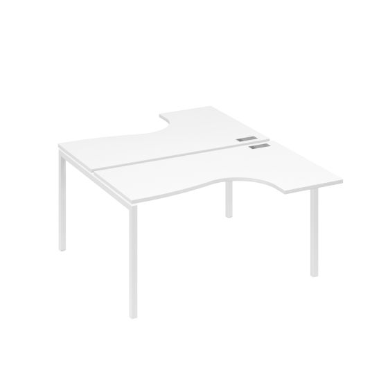 Станция каркас DUE столы (2х140) Классика белый премиум / металлокаркас белый