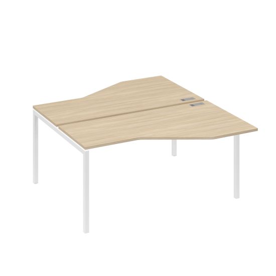 Рабочая станция опоры DUE столы Техно (2х160) дуб скандинавский / металлокаркас белый