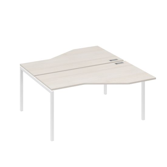 Рабочая станция опоры DUE столы Техно (2х160) дуб / металлокаркас белый