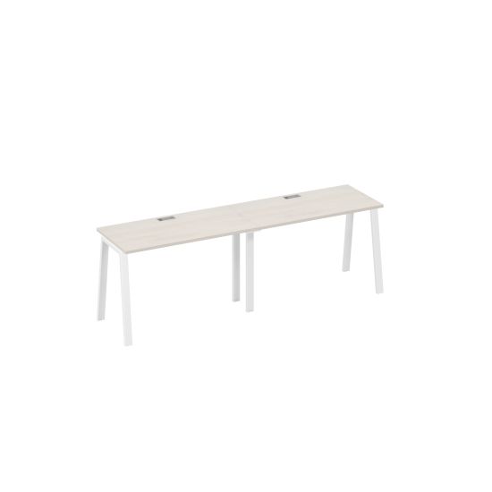 Рабочая станция на металлокаркасе TRE (2х120) дуб / металлокаркас белый