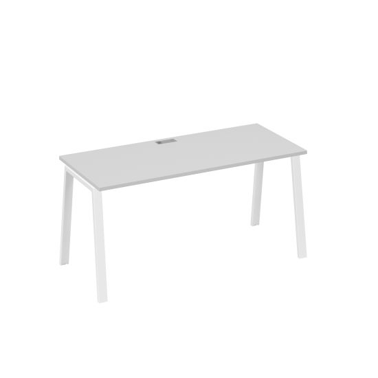 Стол письменный на металлокаркасе TRE серый / металлокаркас белый