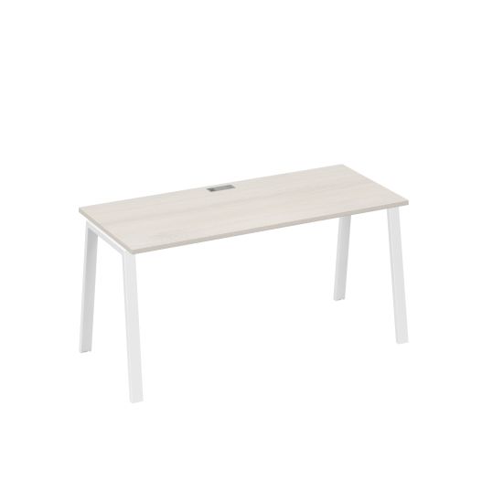 Стол письменный на металлокаркасе TRE дуб / металлокаркас белый