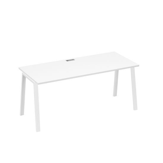 Стол письменный на металлокаркасе TRE белый премиум / металлокаркас белый