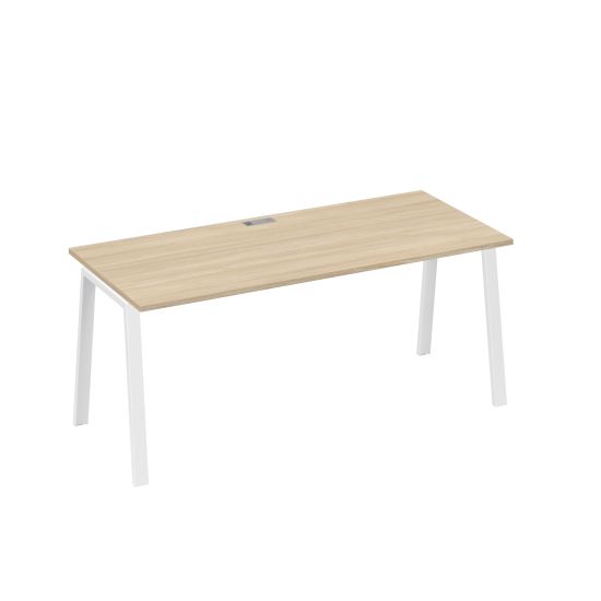 Стол письменный на металлокаркасе TRE дуб скандинавский / металлокаркас белый