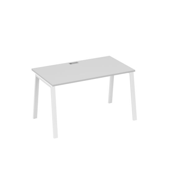 Стол письменный на металлокаркасе TRE серый / металлокаркас белый