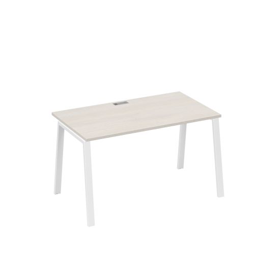 Стол письменный на металлокаркасе TRE дуб / металлокаркас белый
