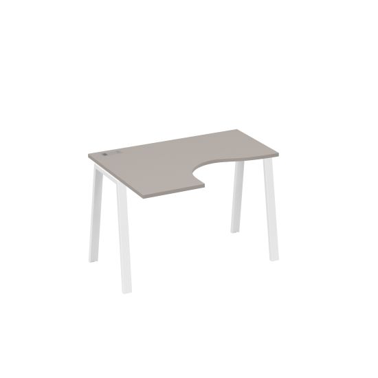 Стол левый Классика эргономичный металлокаркас TRE мокко премиум / металлокаркас белый
