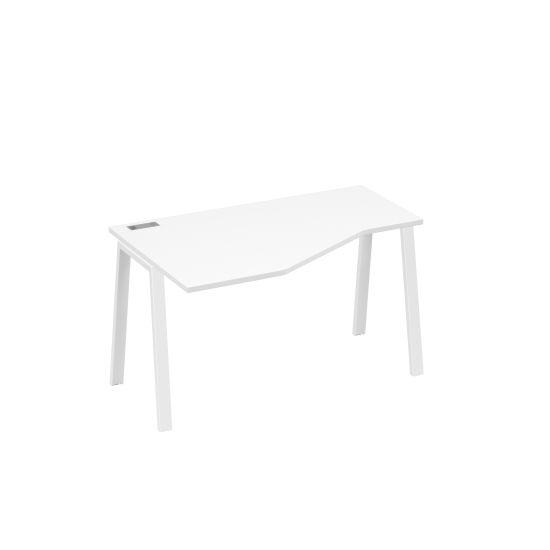 Стол Техно эргономичный левый металлокаркас TRE белый премиум / металлокаркас белый