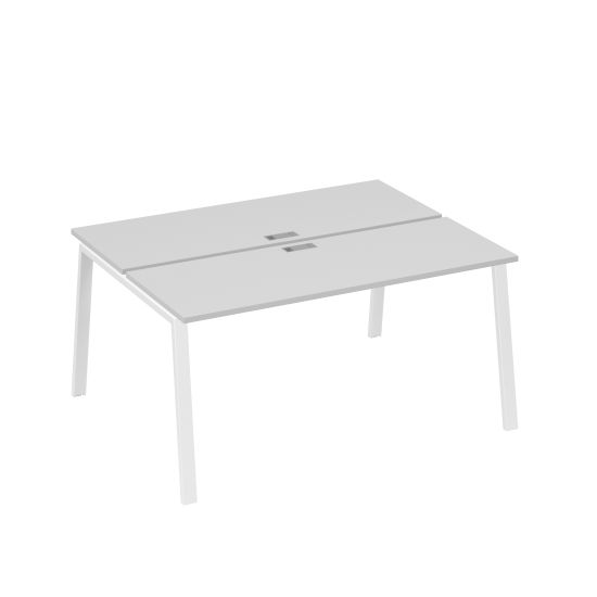 Станция 2х160 рабочая с металлокаркасом TRE серый / металлокаркас белый