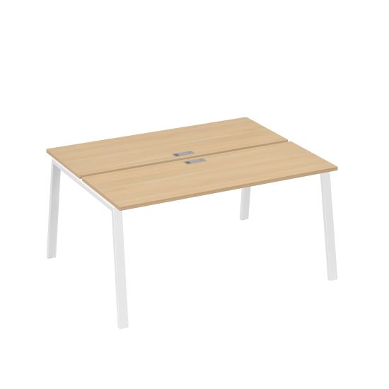 Станция 2х160 рабочая с металлокаркасом TRE натуральный дуб / металлокаркас белый