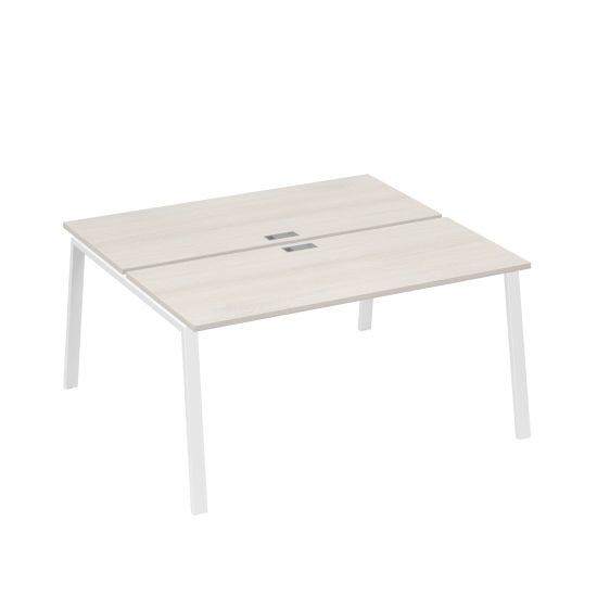 Станция 2х160 на опорах TRE дуб / металлокаркас белый