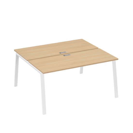 Станция 2х160 на опорах TRE натуральный дуб / металлокаркас белый