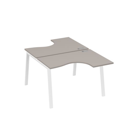 Рабочая станция каркас TRE столы Классика (2х120) мокко премиум / металлокаркас белый