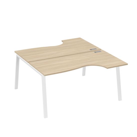 Рабочая станция опоры TRE (2х160) столы Классика дуб скандинавский / металлокаркас белый