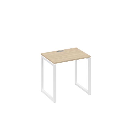 Стол письменный на металлокаркасе QUATTRO дуб скандинавский / металлокаркас белый
