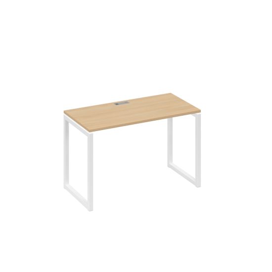 Стол письменный на металлокаркасе QUATTRO натуральный дуб / металлокаркас белый