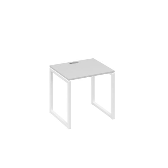 Стол письменный на металлокаркасе QUATTRO серый / металлокаркас белый