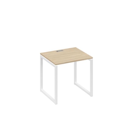 Стол письменный на металлокаркасе QUATTRO дуб скандинавский / металлокаркас белый