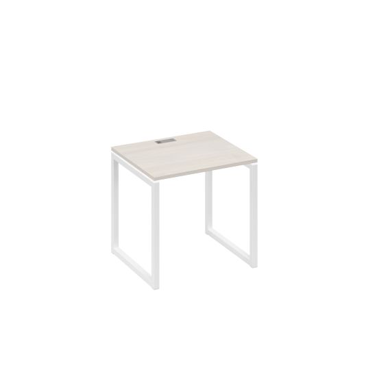 Стол письменный на металлокаркасе QUATTRO дуб / металлокаркас белый