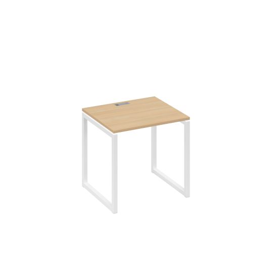 Стол письменный на металлокаркасе QUATTRO натуральный дуб / металлокаркас белый