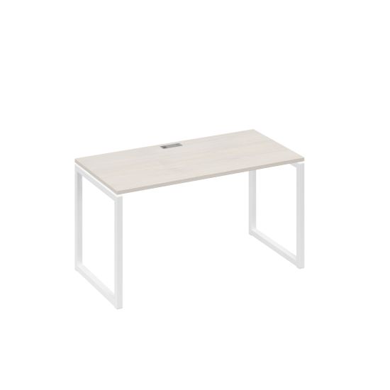 Стол письменный на металлокаркасе QUATTRO дуб / металлокаркас белый