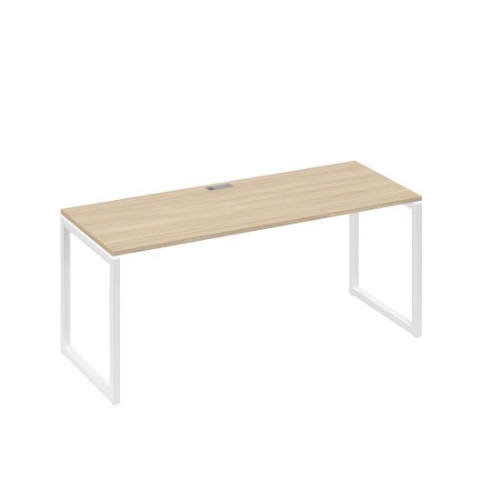 Стол письменный на металлокаркасе QUATTRO дуб скандинавский / металлокаркас белый